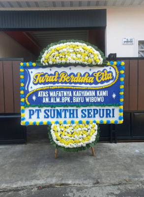 Papan Bunga Duka di Cikedal